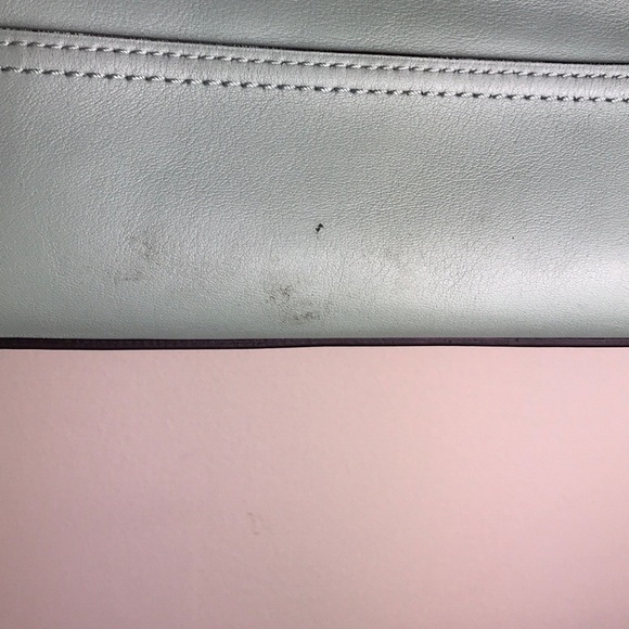 Coach Candace Mint Green Blue Purse Bag Pocketbook - Picture 4 of 12